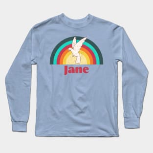 Jane- Vintage Faded Style Long Sleeve T-Shirt